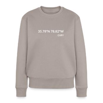 Cary, North Carolina, United States Coordinates - Women's Premium Organic Jumper - taupe - Front - Julia (174cm)