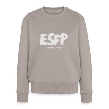 ESFP Myers Briggs MBTI Extrovert Personality - Women's Premium Organic Jumper - taupe - Front - Julia (174cm)