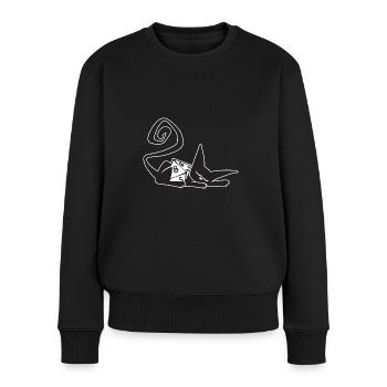 Dice Cat Funny Role Playing Cat RPG - Women's Premium Organic Jumper - black - Front - Julia (174cm)