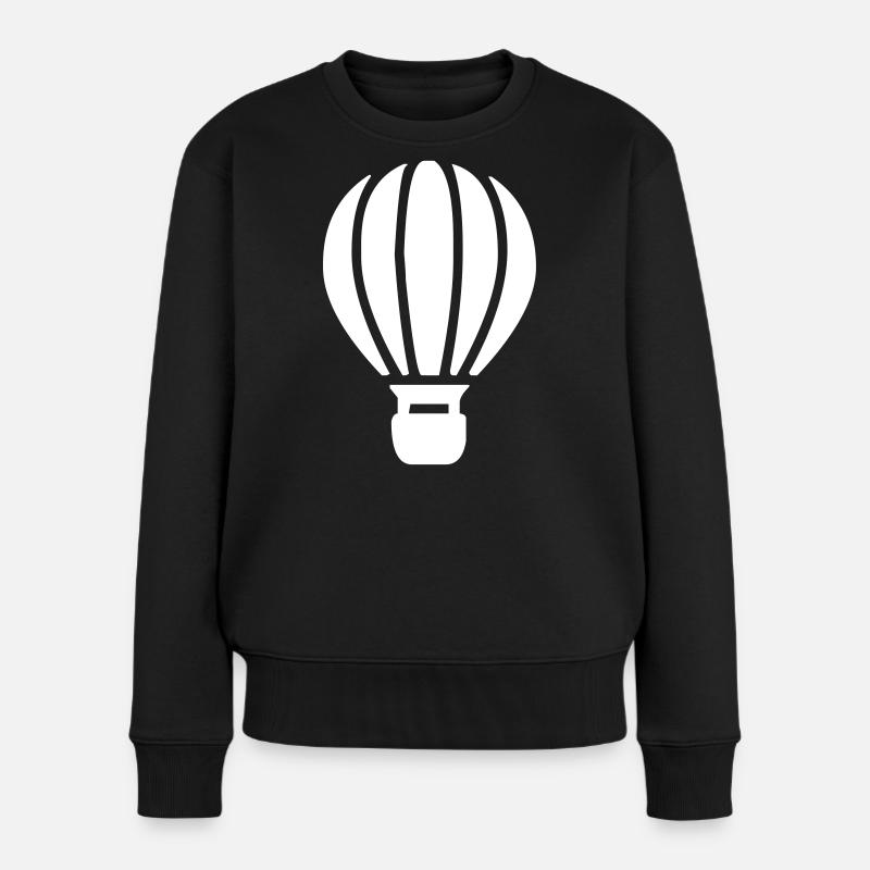 Ein Heißluftballon - Frauen Premium Bio Pullover - Schwarz