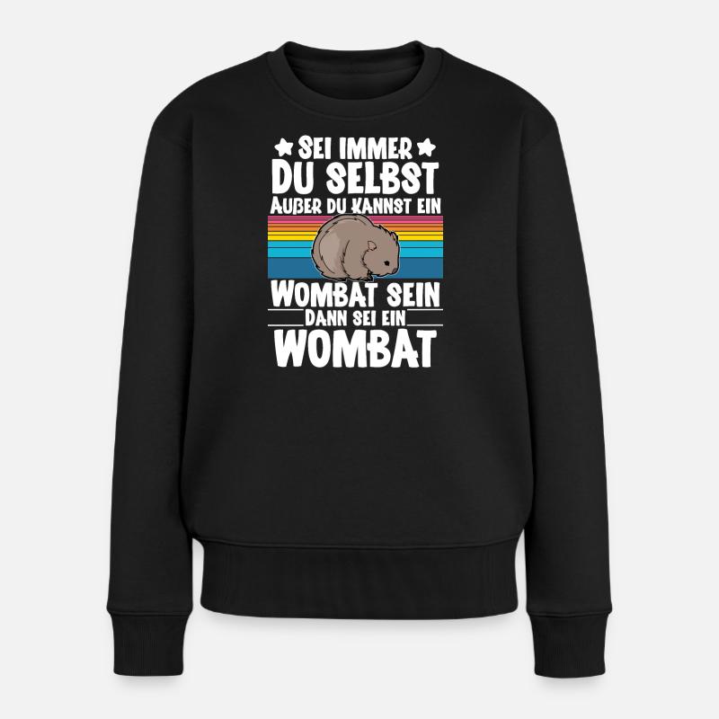 Wombat - Frauen Premium Bio Pullover - Schwarz