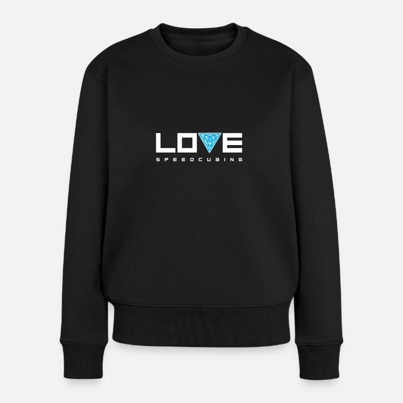 pyraminx love speedcubing - Pull Premium bio Femme - noir