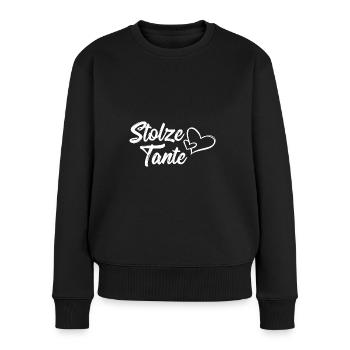 Stolze Tante - Frauen Premium Bio Pullover - Schwarz - Vorne - Julia (174cm)