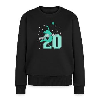 20. Geburtstag Volleyball Volleyballspielerin - Frauen Premium Bio Pullover - Schwarz - Vorne - Julia (174cm)