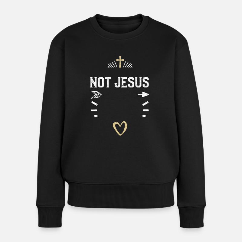 Pas Jésus - Jésus - Pull Premium bio Femme - noir