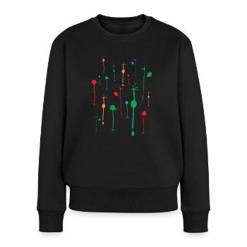 Neuronen Tetrade - Frauen Premium Bio Pullover - Schwarz - Vorne - Julia (174cm)
