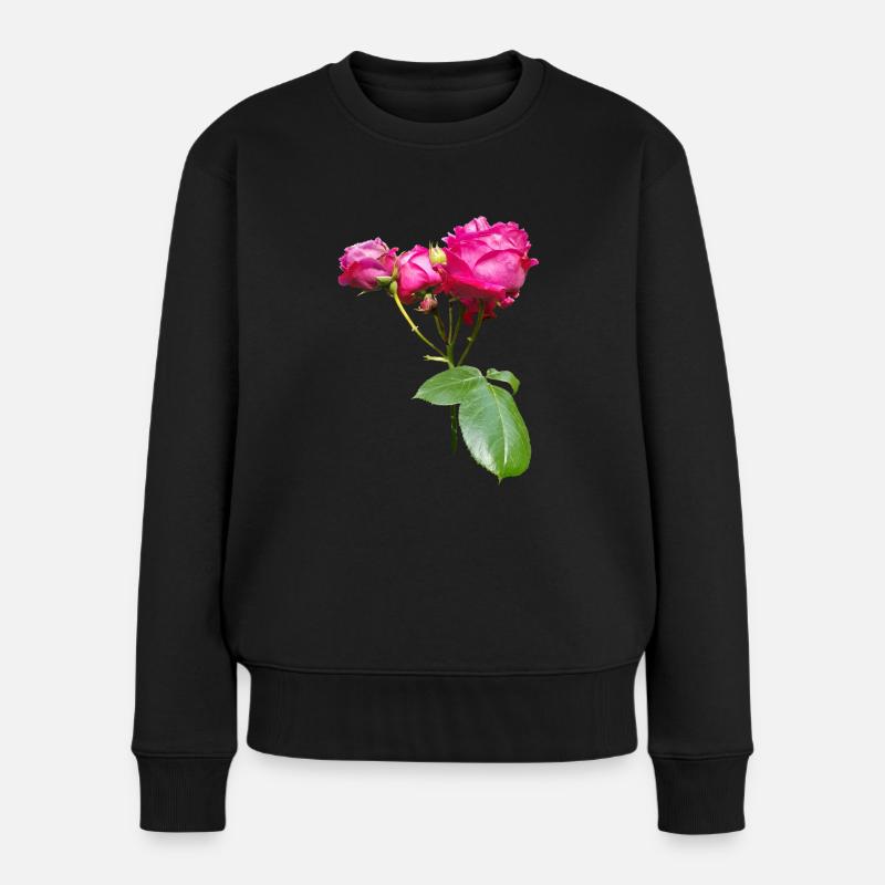 ROSENSTRAUCH - Frauen Premium Bio Pullover - Schwarz
