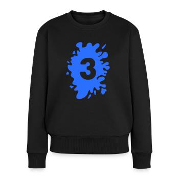 Klecks 3 - Frauen Premium Bio Pullover - Schwarz - Vorne - Julia (174cm)