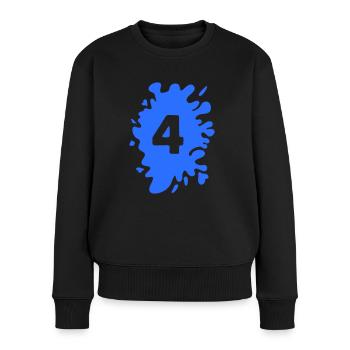 Klecks 4 - Frauen Premium Bio Pullover - Schwarz - Vorne - Julia (174cm)