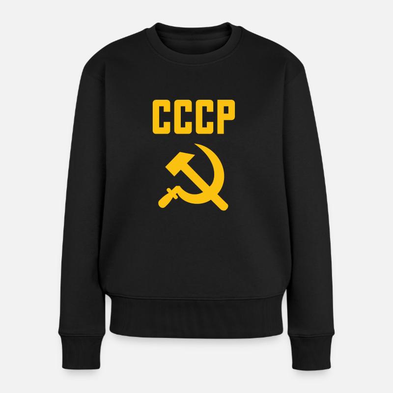 Soviet - Hammer und Sichel Sowjetunion - Kommunist - Frauen Premium Bio Pullover - Schwarz