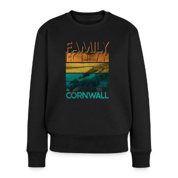 Familienurlaub in Cornwall England Urlaub - Frauen Premium Bio Pullover - Schwarz - Vorne - Julia (174cm)