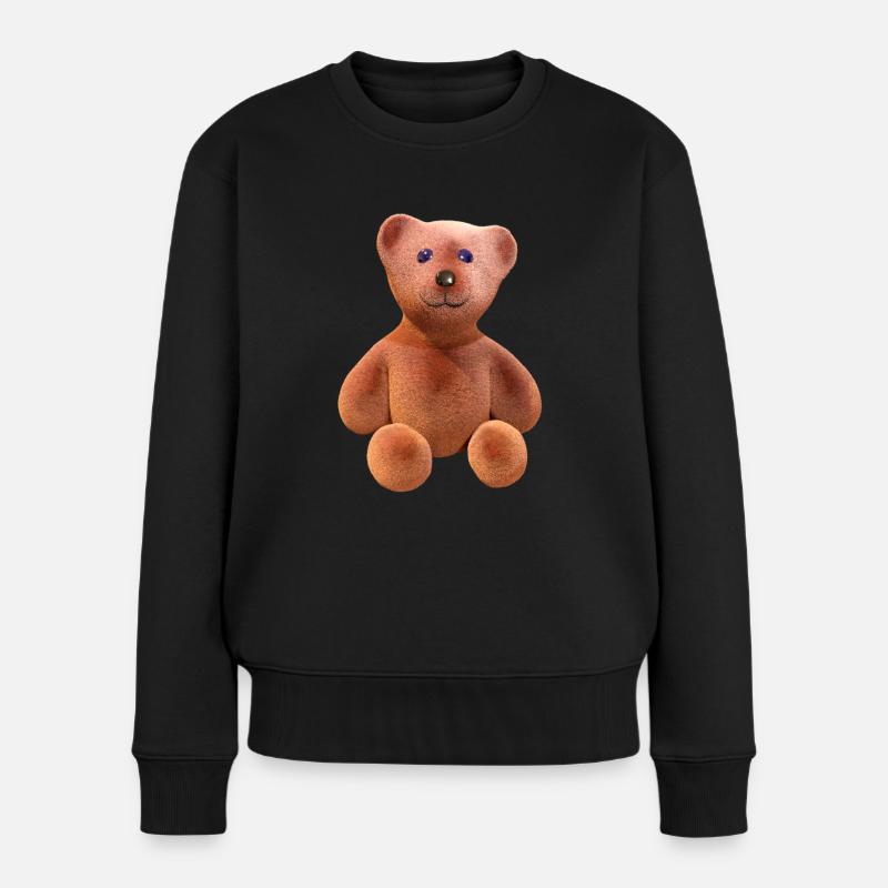 Süßer Teddybär - Frauen Premium Bio Pullover - Schwarz