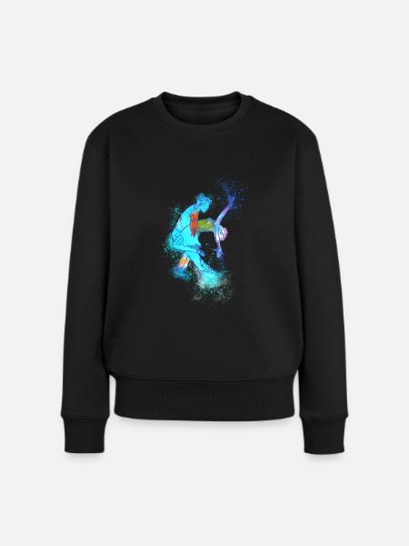 danse, danse couple, coloré, coloré, graffiti, tango - Pull Premium bio Femme - noir