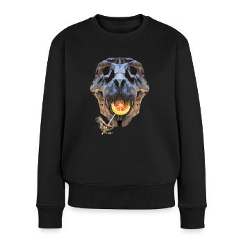 Lollo Rex - Pull Premium bio Femme - noir - Devant - Julia (174cm)