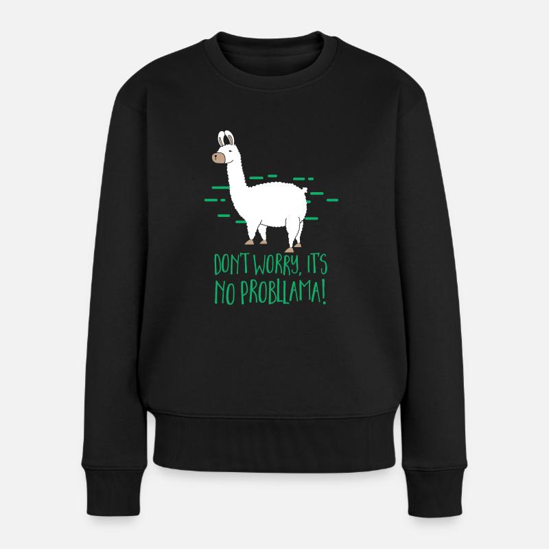 Pas de probllama - Pull Premium bio Femme - noir