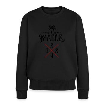 Malle 2024 Palme Mallorca - Frauen Premium Bio Pullover - Schwarz - Vorne - Julia (174cm)