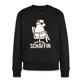 Chef Chefin Schaf Geschenk Schäfin Spruch - Frauen Premium Bio Pullover - Schwarz - Vorne - Julia (174cm)