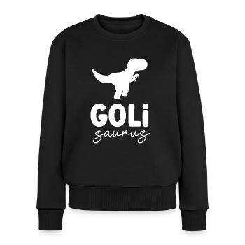 Wöd Goli Saurus beste Goli Patentante Österreich - Frauen Premium Bio Pullover - Schwarz - Vorne - Julia (174cm)