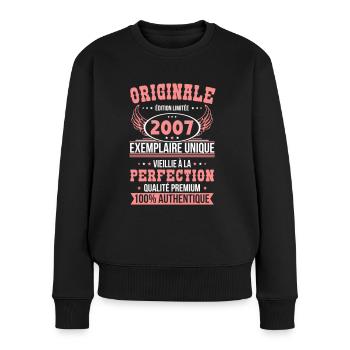 18th Birthday - Original - 2007 - Women's Premium Organic Jumper - black - Front - Julia (174cm)