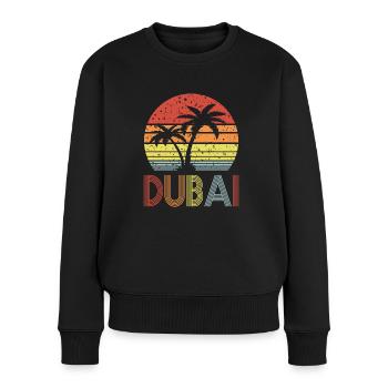 Dubai - Frauen Premium Bio Pullover - Schwarz - Vorne - Julia (174cm)