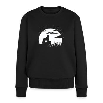 Briard Moon Gift - Women's Premium Organic Jumper - black - Front - Julia (174cm)