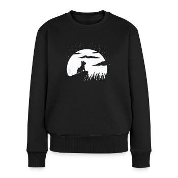 Cairn Terrier - Frauen Premium Bio Pullover - Schwarz - Vorne - Julia (174cm)