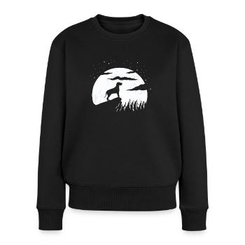 Bracco Italiano - Frauen Premium Bio Pullover - Schwarz - Vorne - Julia (174cm)