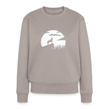 Berger de Picardie - Berger Picard - Frauen Premium Bio Pullover - Taupe - Vorne - Julia (174cm)