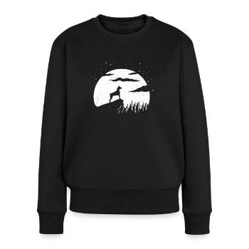 Chien boxeur - Pull Premium bio Femme - noir - Devant - Julia (174cm)