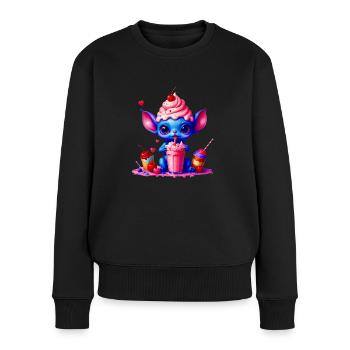 Sweet little Monster - Frauen Premium Bio Pullover - Schwarz - Vorne - Julia (174cm)