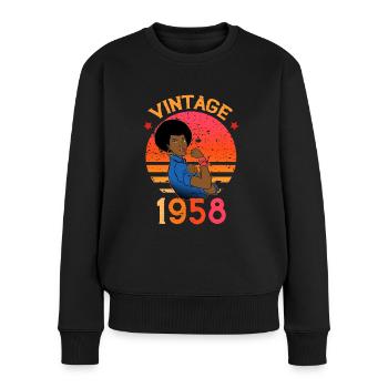 Vintage Ebony Cadeau Original A Offrir Femme Afro - Pull Premium bio Femme - noir - Devant - Julia (174cm)