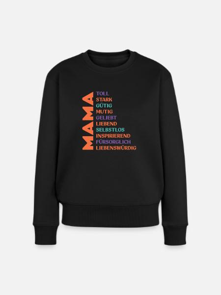 Mother's Day MAMA Design - Women's Premium Organic Jumper - black
