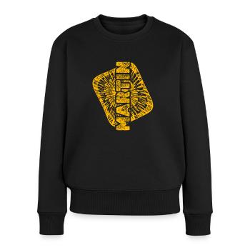 Warp für Martin Sternenstaub Enterprise - Frauen Premium Bio Pullover - Schwarz - Vorne - Julia (174cm)