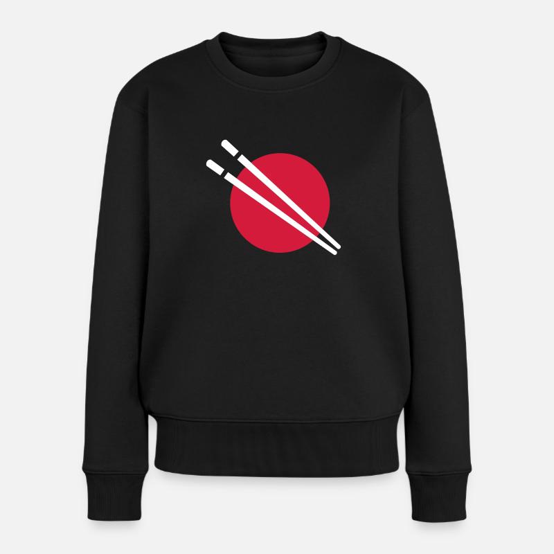Japan - Frauen Premium Bio Pullover - Schwarz
