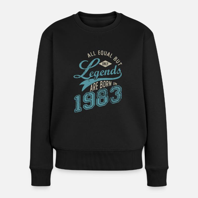 Legends are born in 1983 né en anniversaire 40 ans - Pull Premium bio Femme - noir