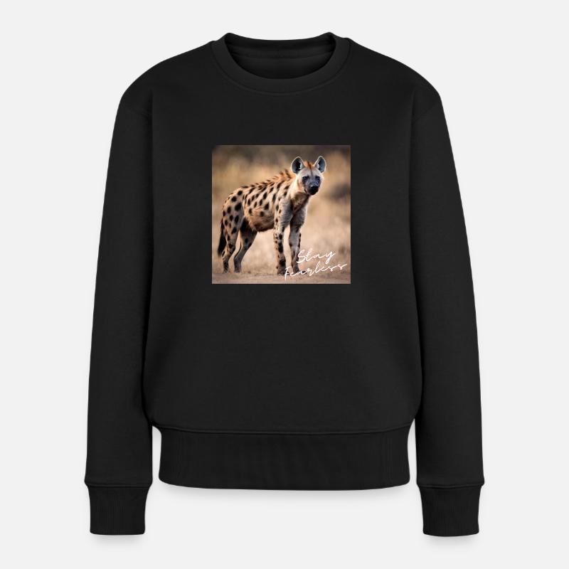 Restez intrépide - Hyena Design - Pull Premium bio Femme - noir