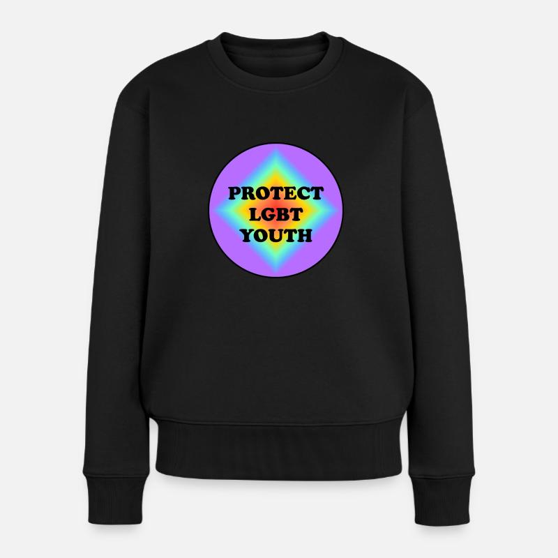 LGBT-Jugendliche schützen - Frauen Premium Bio Pullover - Schwarz