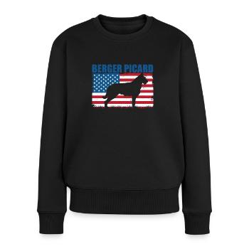 Berger de Picardie - Berger Picard - Frauen Premium Bio Pullover - Schwarz - Vorne - Julia (174cm)
