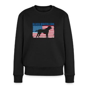 Black Mouth Cur - Frauen Premium Bio Pullover - Schwarz - Vorne - Julia (174cm)