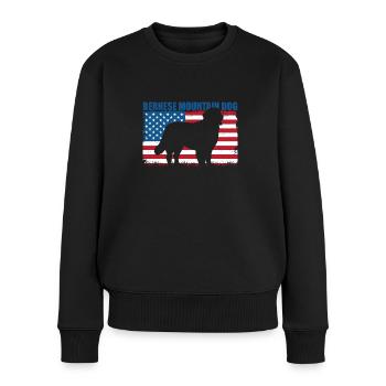 Berner Sennenhund - Frauen Premium Bio Pullover - Schwarz - Vorne - Julia (174cm)