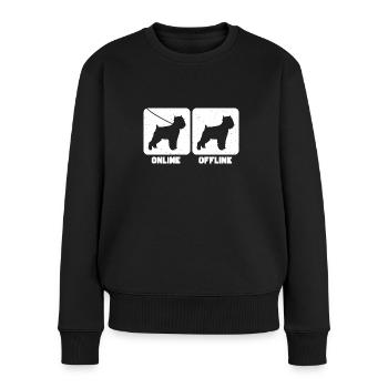 Bruxelles Griffon amoureux chien propriétaire papa maman - Pull Premium bio Femme - noir - Devant - Julia (174cm)