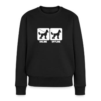 Chinese Crested Dog Chinesischer Schopfhund - Frauen Premium Bio Pullover - Schwarz - Vorne - Julia (174cm)