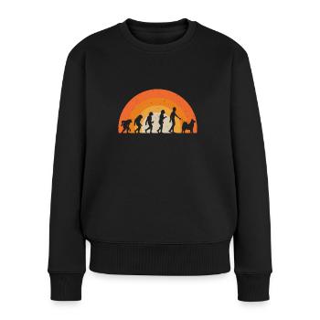 Alaskan Malamute Hund - Frauen Premium Bio Pullover - Schwarz - Vorne - Julia (174cm)