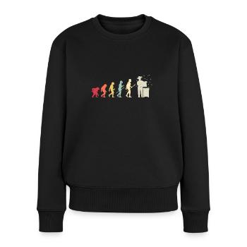 Evolution Imker Imkerei Honig Hobby Honigbiene - Frauen Premium Bio Pullover - Schwarz - Vorne - Julia (174cm)