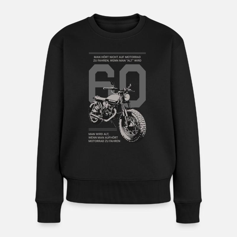 60e anniversaire biker biker cadeau - Pull Premium bio Femme - noir