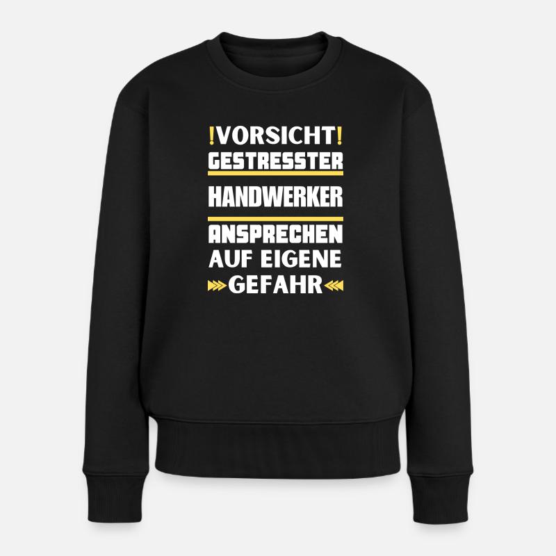 Ne parlez pas à un artisan stressé ! - Pull Premium bio Femme - noir