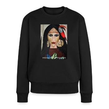 Season for Healing - Frauen Premium Bio Pullover - Schwarz - Vorne - Julia (174cm)