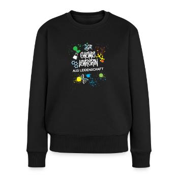 Chemielehrerin aus Leidenschaft Beruf Schule Job - Frauen Premium Bio Pullover - Schwarz - Vorne - Julia (174cm)