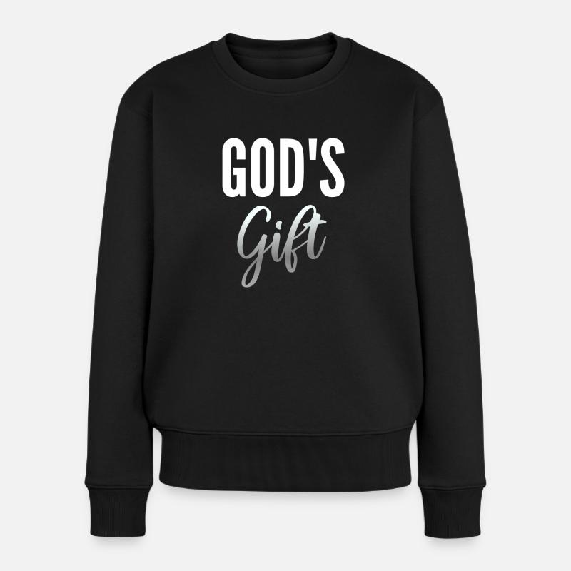 Geschenk Gottes - Frauen Premium Bio Pullover - Schwarz