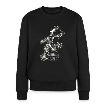 football, footballeur, football féminin, star du football - Pull Premium bio Femme - noir - Devant - Julia (174cm)